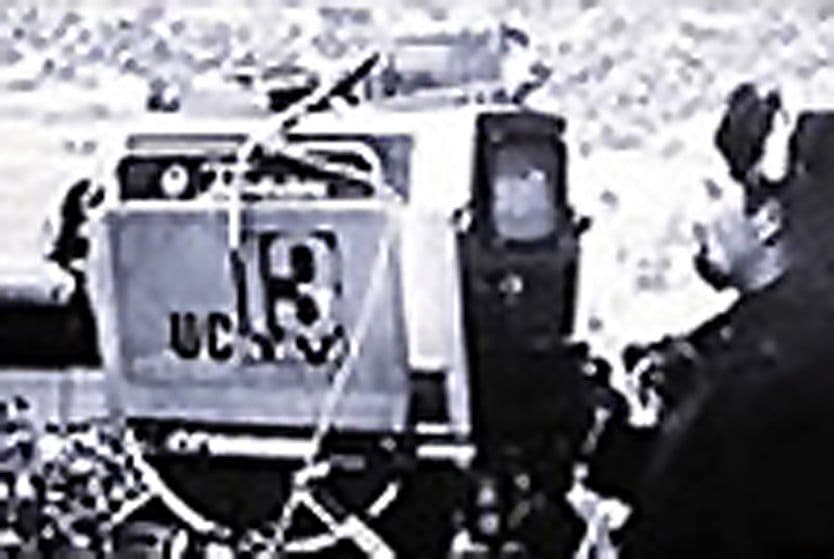 Dictuc apoya las primeras transmisiones experimentales de televisión en la UC. - 1955